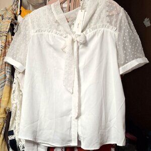 Women's Belle Poque White Blouse, Sz XL, New with tags